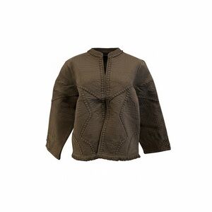 Lacey Chabert Women’s Quilted Fringe Trim Coat XL
